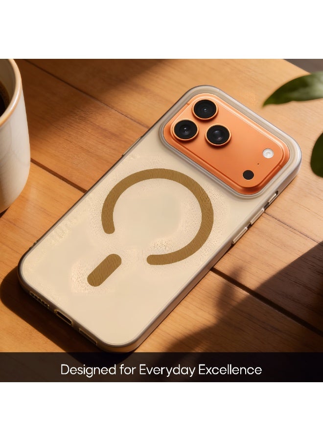 Aztech Original Case for iPhone 17 Pro Max Clear Fiber MagSafe Case for iPhone 17 Pro Max | Slim Transparent Protective Cover with Strong Magnetic Lock, Shockproof TPU, Scratch Resistant Back, Camera Protection – Desert Titanium - Image 2